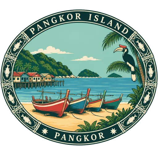 Pangkor Island travel stamp