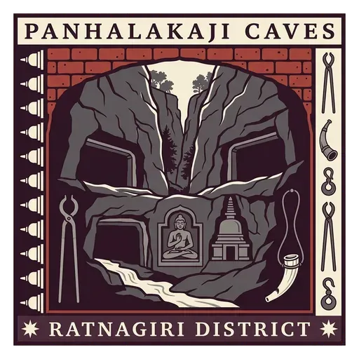 Panhalakaji Caves travel stamp