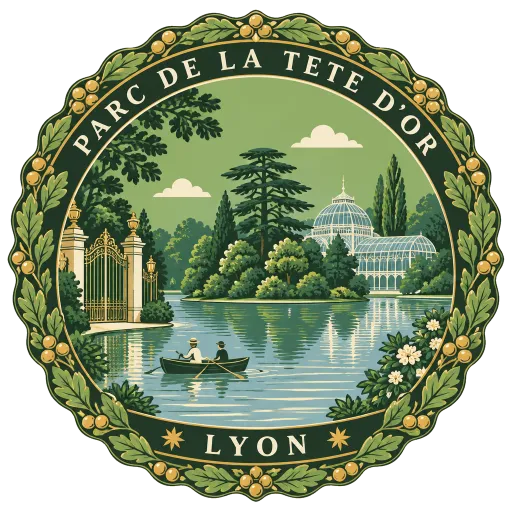 Parc de la Tête d'Or travel stamp