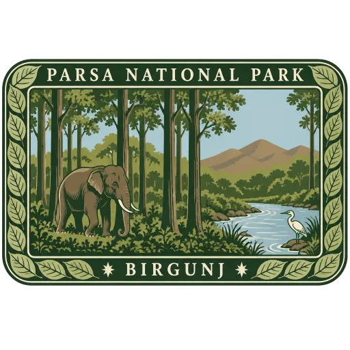 Parsa National Park travel stamp