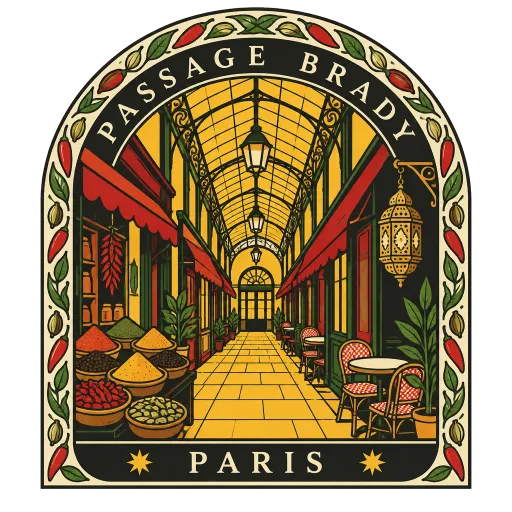 Passage Brady travel stamp