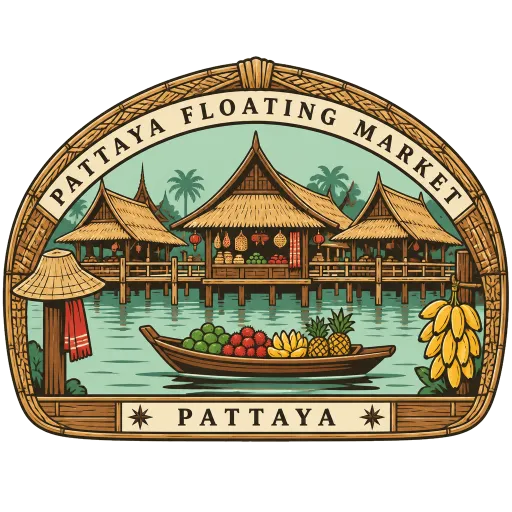 Pattaya Floating Market travel stamp