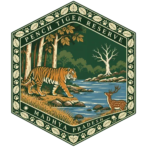 Pench Tiger Reserve travel stamp