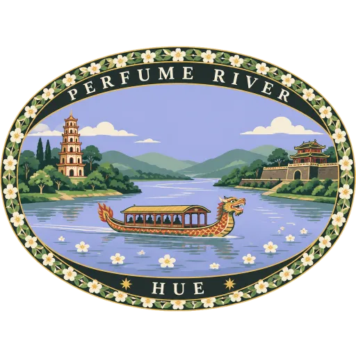 Perfume River travel stamp