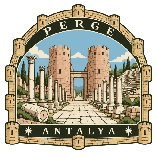 Perge travel stamp