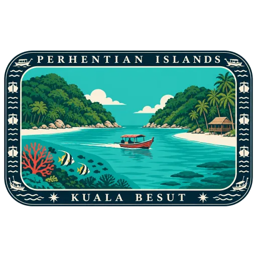 Perhentian Islands travel stamp