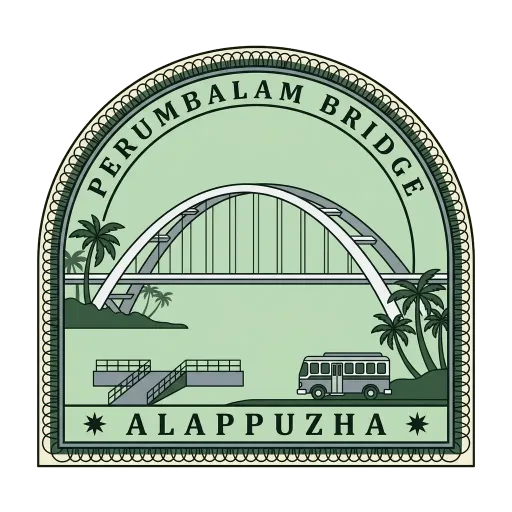 Perumbalam Bridge travel stamp