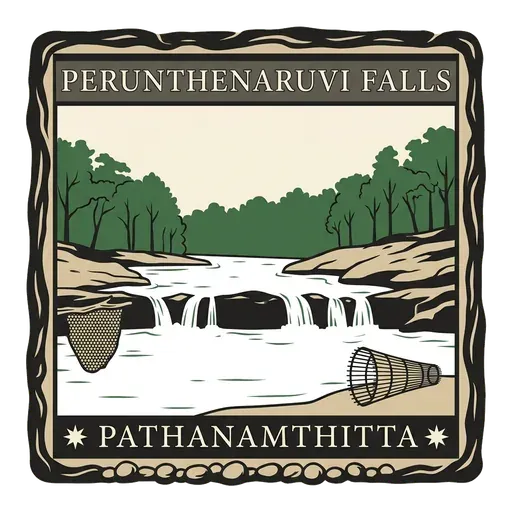 Perunthenaruvi Falls travel stamp