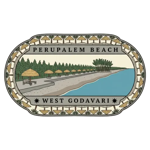 Perupalem Beach travel stamp