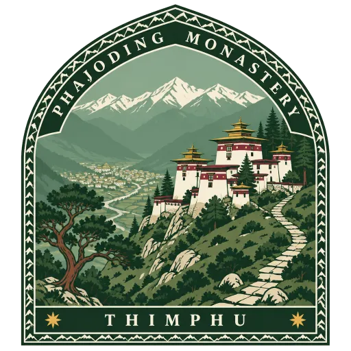 Phajoding Monastery travel stamp