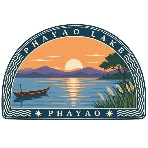 Phayao Lake travel stamp