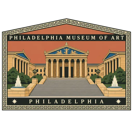 Philadelphia Museum of Art travel stamp