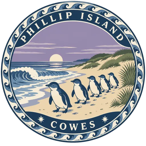Phillip Island travel stamp