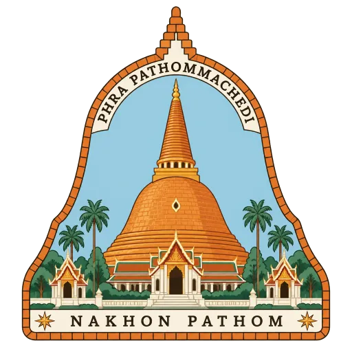 Phra Pathommachedi travel stamp
