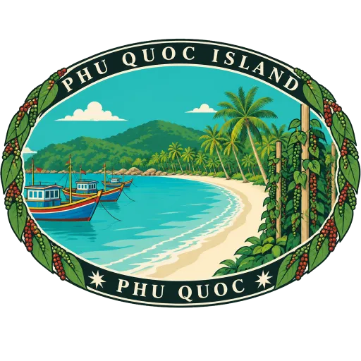 Phu Quoc Island travel stamp