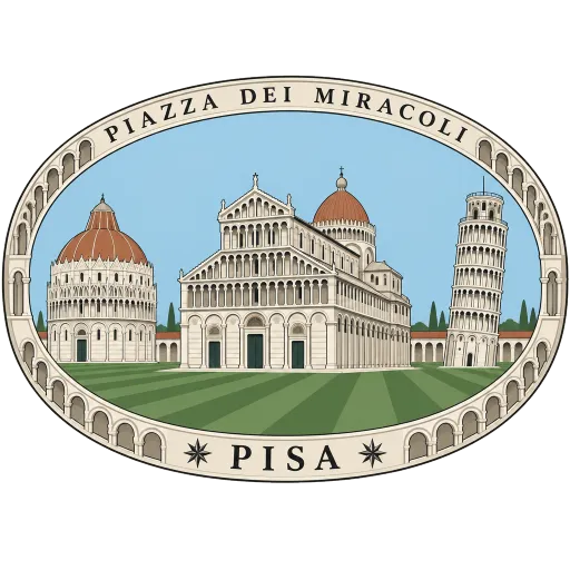 Piazza dei Miracoli travel stamp