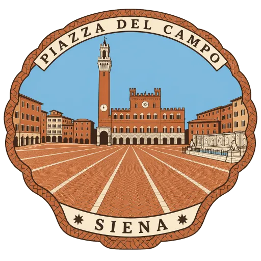 Piazza del Campo travel stamp