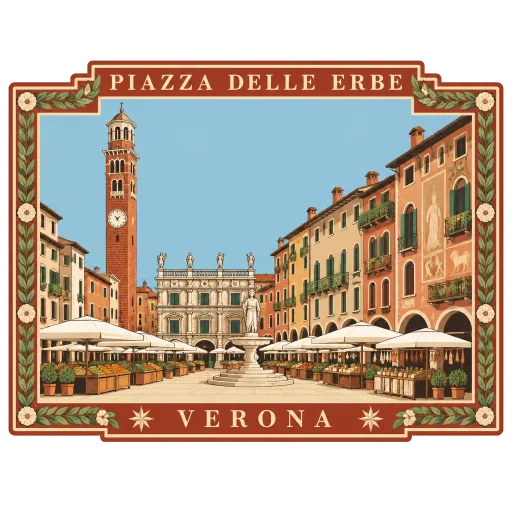 Piazza delle Erbe travel stamp