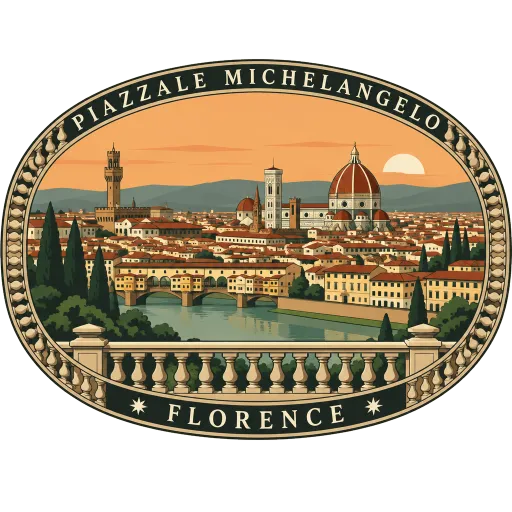 Piazzale Michelangelo travel stamp