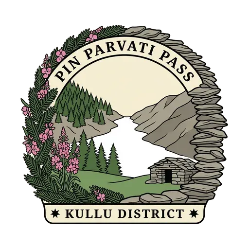 Pin Parvati Pass travel stamp