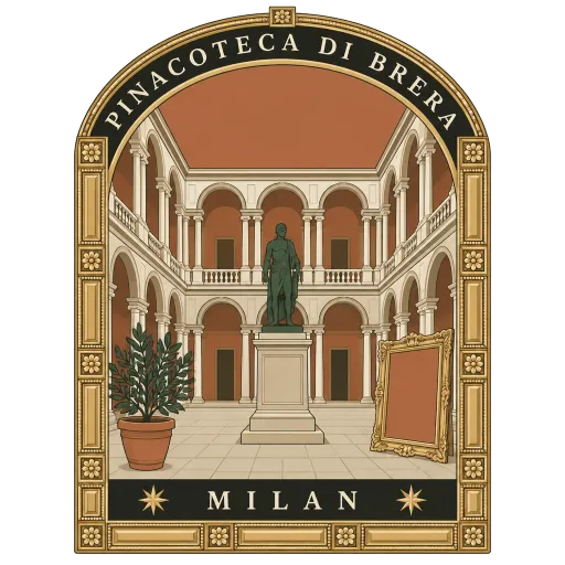 Pinacoteca di Brera travel stamp