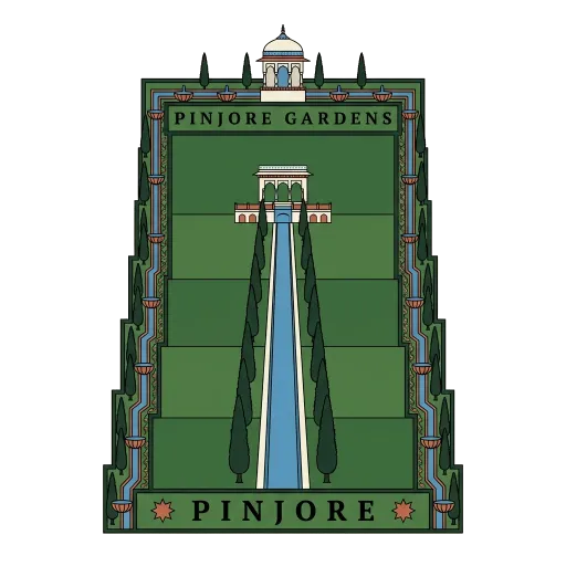 Pinjore Gardens travel stamp