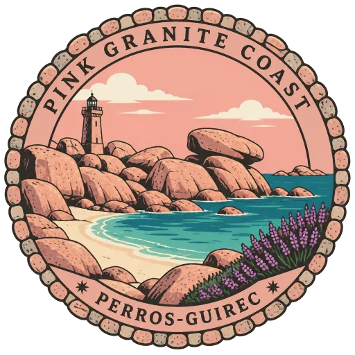 Pink Granite Coast travel stamp