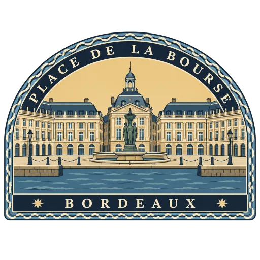 Place de la Bourse travel stamp