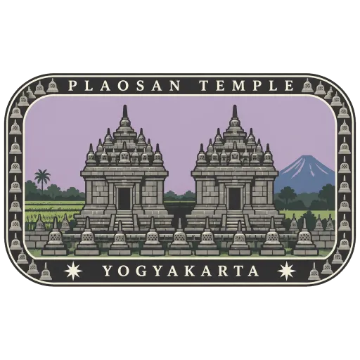 Plaosan Temple travel stamp