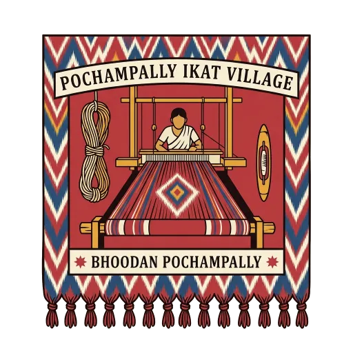 Pochampally Ikat Village travel stamp