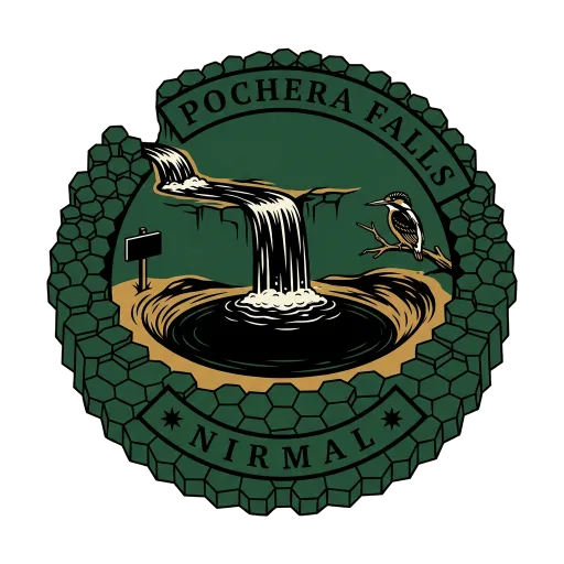 Pochera Falls travel stamp