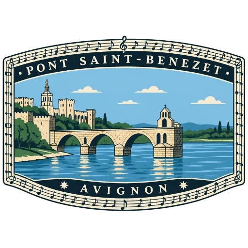 Pont Saint-Bénézet travel stamp