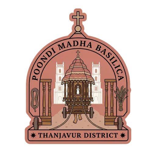 Poondi Madha Basilica travel stamp