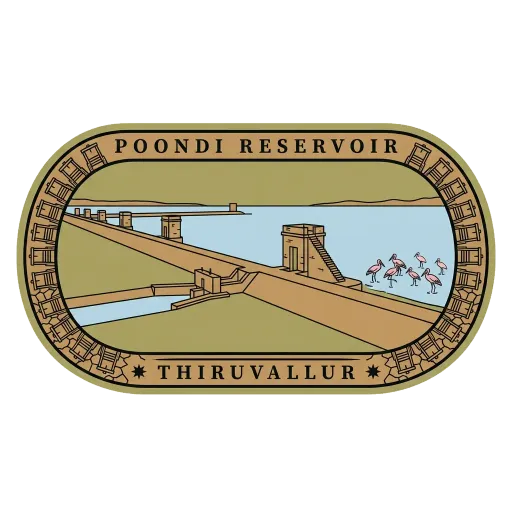 Poondi reservoir travel stamp