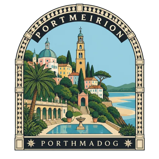 Portmeirion travel stamp