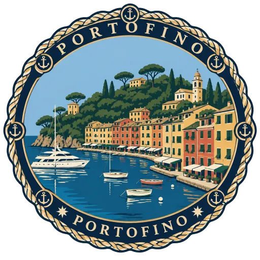 Portofino travel stamp