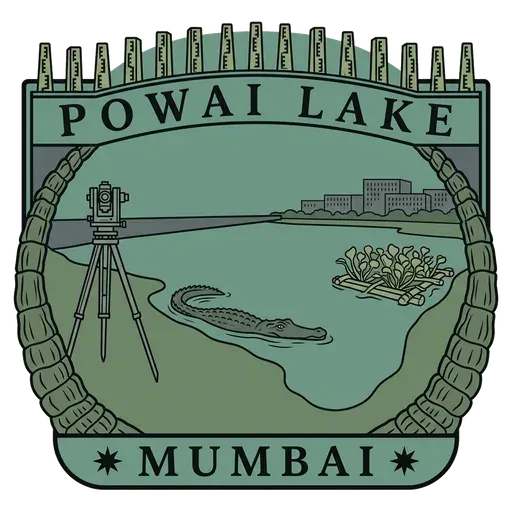 Powai Lake travel stamp