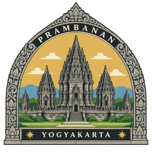 Prambanan travel stamp