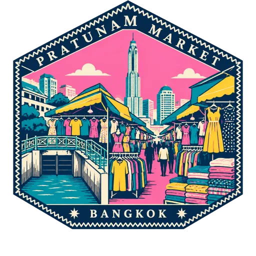 Pratunam Market travel stamp