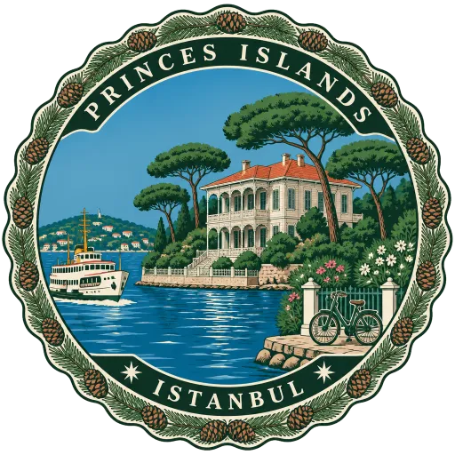 Princes' Islands travel stamp