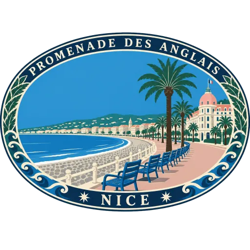 Promenade des Anglais travel stamp