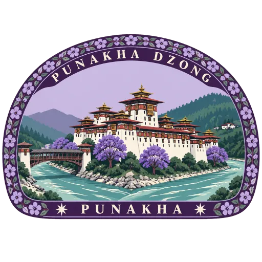 Punakha Dzong travel stamp