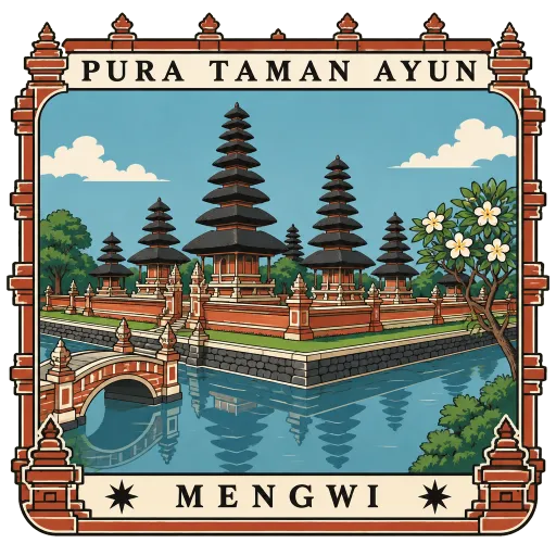 Pura Taman Ayun travel stamp
