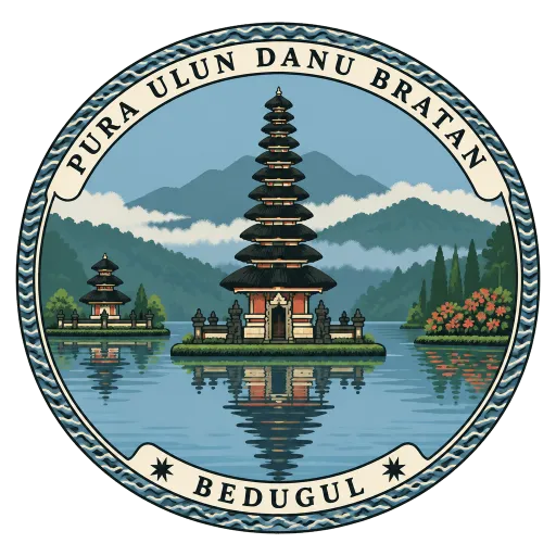 Pura Ulun Danu Bratan travel stamp