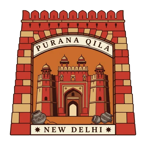 Purana Qila travel stamp