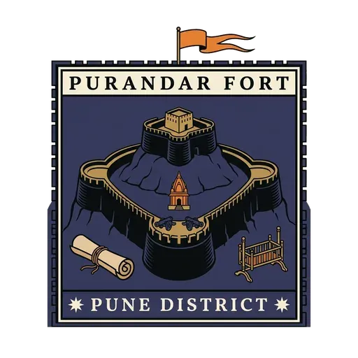 Purandar Fort travel stamp