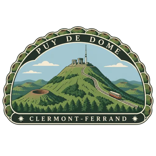 Puy de Dôme travel stamp