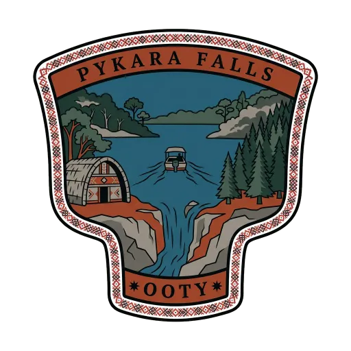 Pykara Falls travel stamp