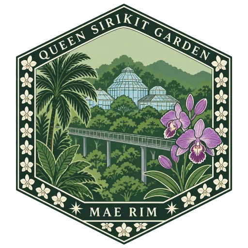 Queen Sirikit Botanic Garden travel stamp