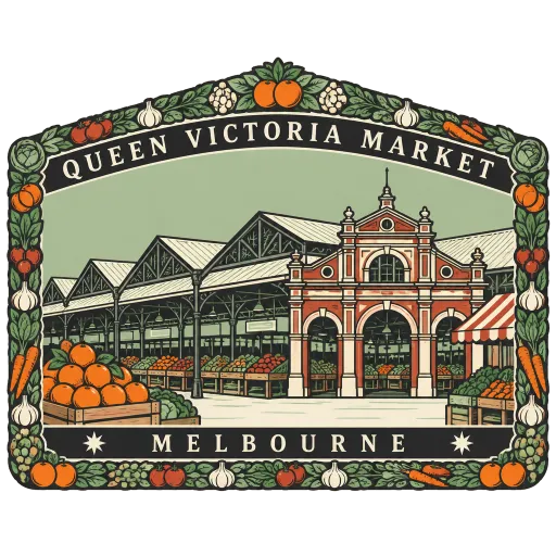 Queen Victoria Market travel stamp